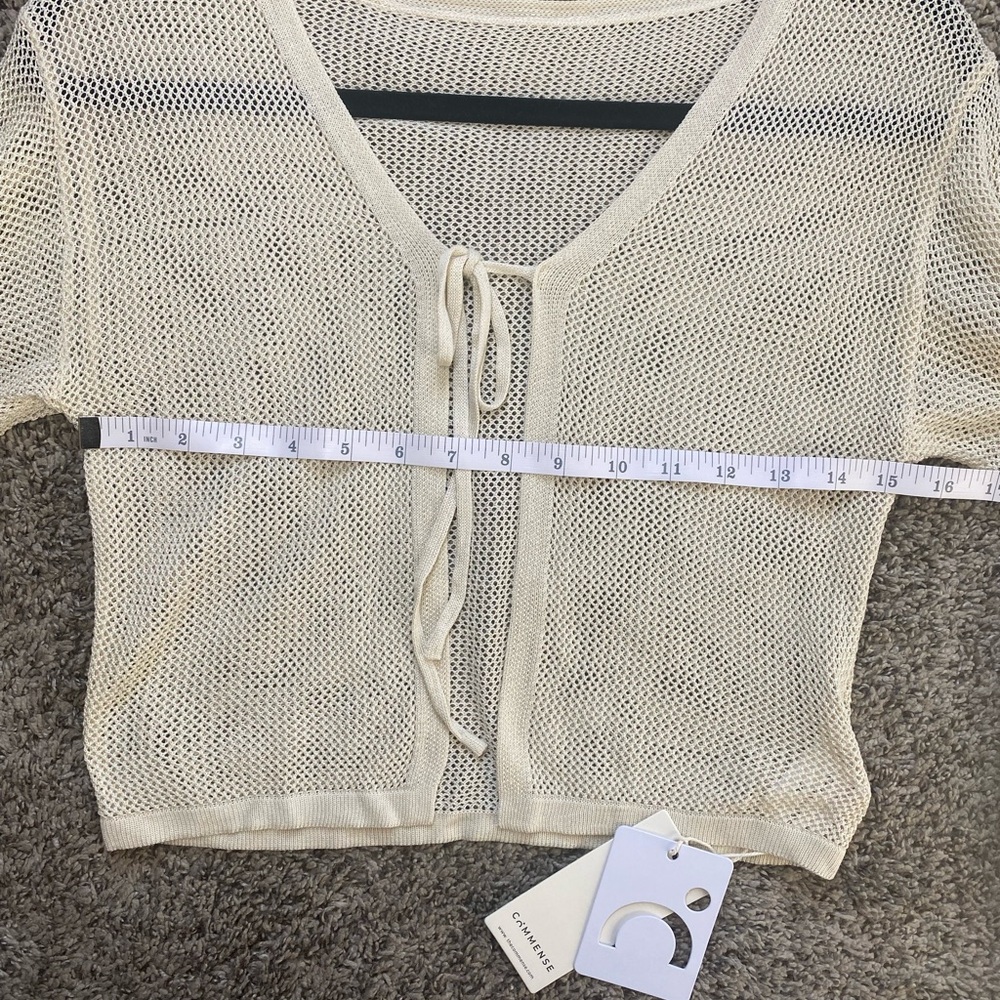 Commense Cream Knit Cardigan NWT - Picture 9 of 11